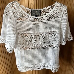James Coviello Vintage Crocheted Top